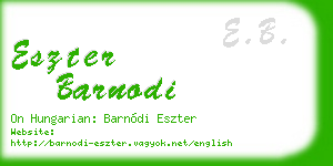 eszter barnodi business card